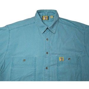 COPY - Vintage Duckhead Aqua Teal Blue Button Up Short Sleeve Mens Size Medium …